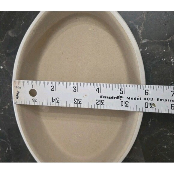 Pampered Chef New Traditions Small Vanilla Stoneware 9.5" Oval Baker Baking Dish - Picture 10 of 10